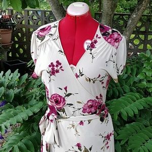 Silk jersey wrap dress